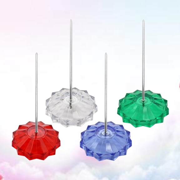 Raindrops Assorted Color Paper Receipt Holder Spikes for Desk Organization in Offices and Restaurants
