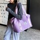 thumbnail image 2 of Moda mujer patchwork fitness hombro bolso grande equipaje bolso (púrpura) Tmvgtek Oficina Multiescena Multifunción, 2 of 9