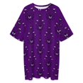 thumbnail image 3 of Haunted Mansion Dark Purple Sleepshirts For Sleeping Travels Loose Sleepdress Pajama Dress Soft Nightdress Sleepwear, 3 of 7