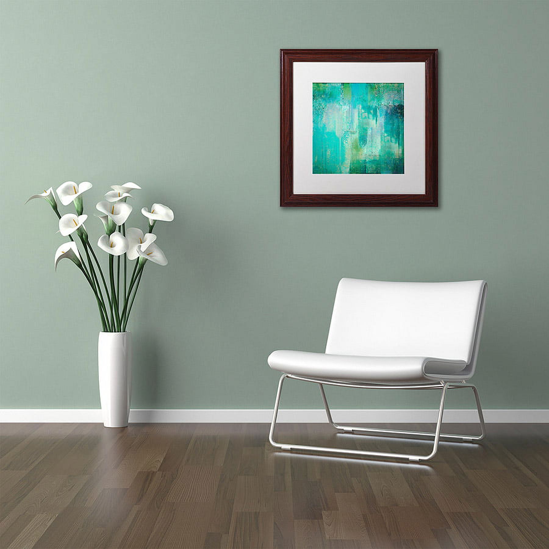 Color Bakery 'Aqua Circumstance' Matted Framed Art