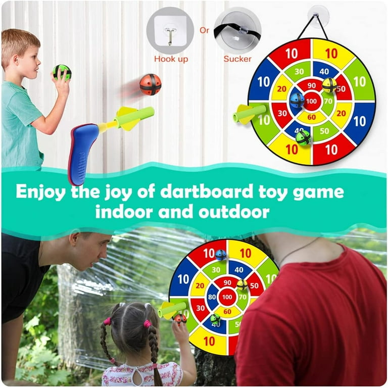 RaboSky Dart Board Game Toys for 6 7 8 9 10 11 12 13 Year Old Boys Birthday  Gift, Cool Outdoor Sports Games for Boys 8-10-12 Teenage Girls Adult Party,  Double-Sided, 12 Magnetic Darts Rainbow