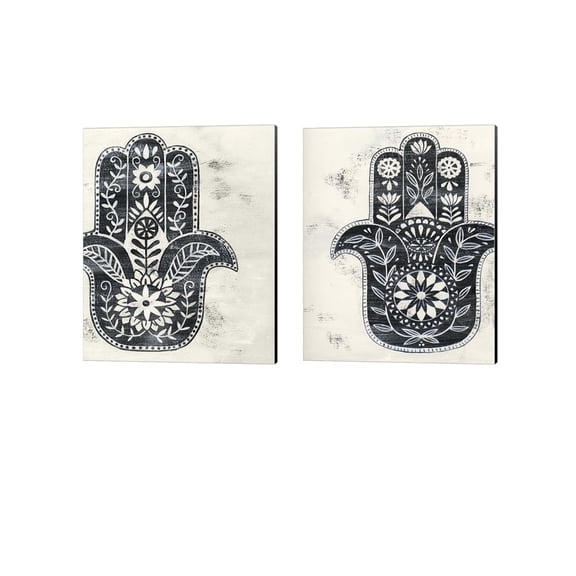 Metaverse Fab Funky 'New York The Dakota & Empire State Buildings Monochrome' Canvas Art (Set of 2)