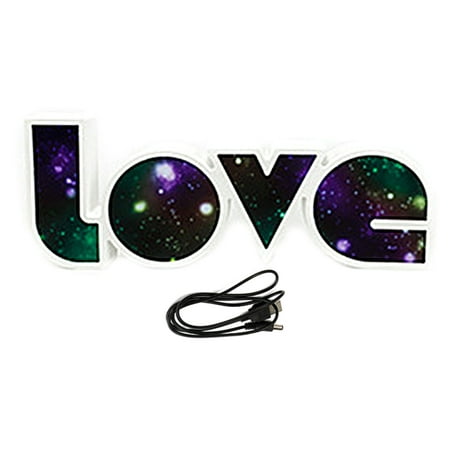 

Lomubue LED Bedside Lamp Exquisite Shape Flicker-Free Stunning Visual Effect Energy-saving One-key Start Decorative Plastic LOVE Night Lamp Wedding Party Christmas Decoration for Home