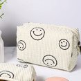thumbnail image 2 of Organizador De Viajes Bolso cosmético retro Multifuncional cara sonriente señora embrague pana mujeres regalos Sywqhk Cuidado Belleza, 2 of 9