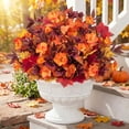 thumbnail image 6 of AcerichFad Fall Plants Outdoor, 8 Bundles Artificial Autumn Faux Plants Fake Silk Flowers for Outside Indoor Yard Garden Porch Patio Home Decor, 6 of 8