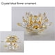 thumbnail image 4 of Matsuzay Cristal fino flor de loto pisapapeles Feng Shui esfera cristales colección de flores figuritas para boda hogar Decoración Amarillo, 4 of 6