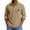 15#Camel, variant on Corduroy Henley Polo Shirt for Men ,Fall Long Sleeve Collar Solid Color Pullover, Soft Vintage Casual Top with Chest Pocket Wine S
