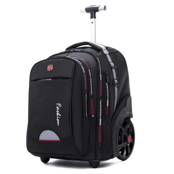 Mochila con ruedas WMHYLYH impermeable para adultos 58 L negra