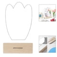 thumbnail image 4 of Espejo de maquillaje acrílico irregular, espejo de mesa, tocador, base de madera para dormitorio. F, 4 of 9