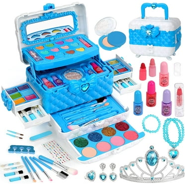 SUPER JOY Kids Makeup Kit for Girls, Real Washable Makeup Set for Girls ...