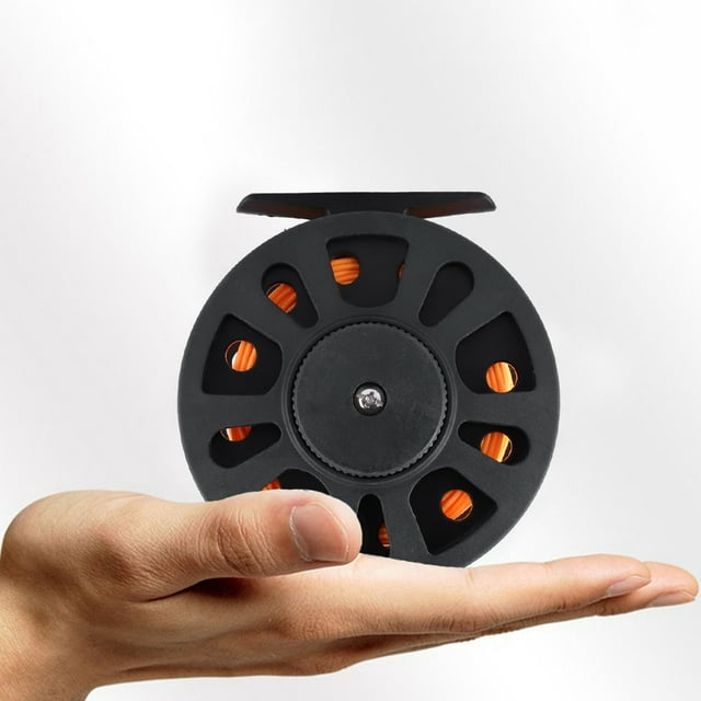 Fly Fishing Reel, Left Right Hand Changed Fly Fishing Wheel with Line Reels Accessory Orange GLA7 8
