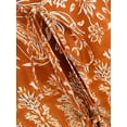 thumbnail image 5 of Vintage Chic Fashion Women Lace-up Tassel Ethnic Brown Floral Print Vocation Beach Bohemian Maxi Dress Boho Dress, 5 of 6