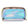 thumbnail image 1 of Bolsa de maquillaje holográfica para damas y damas de honor, bolsa de maquillaje portátil impermeable y bolsa de artículos de tocador transparente, 1 of 5