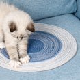 thumbnail image 1 of Almohadilla para rascar gatos, alfombrilla para rascar de ramio natural duradera de 14 pulgadas, gato redondo, 1 of 7