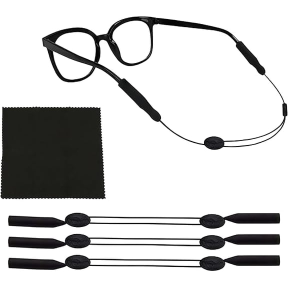 Adjustable Anti-Slip Glasses Strap, No-Tail Eyewear Retainer for Sports & Daily Use, Fits Men, Women, and Kids