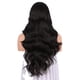 thumbnail image 4 of Peluca de pelo largo y rizado de parte media negra con redecilla, conjunto de peluca ondulada larga elegante y más suave a la moda, 60cm, 4 of 12