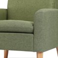 thumbnail image 6 of Dazone Modern Accent Chair Single Sofa Comfy Fabric Upholstered Arm Chair Club Bar Sofa Living Room (Light Green), 6 of 9