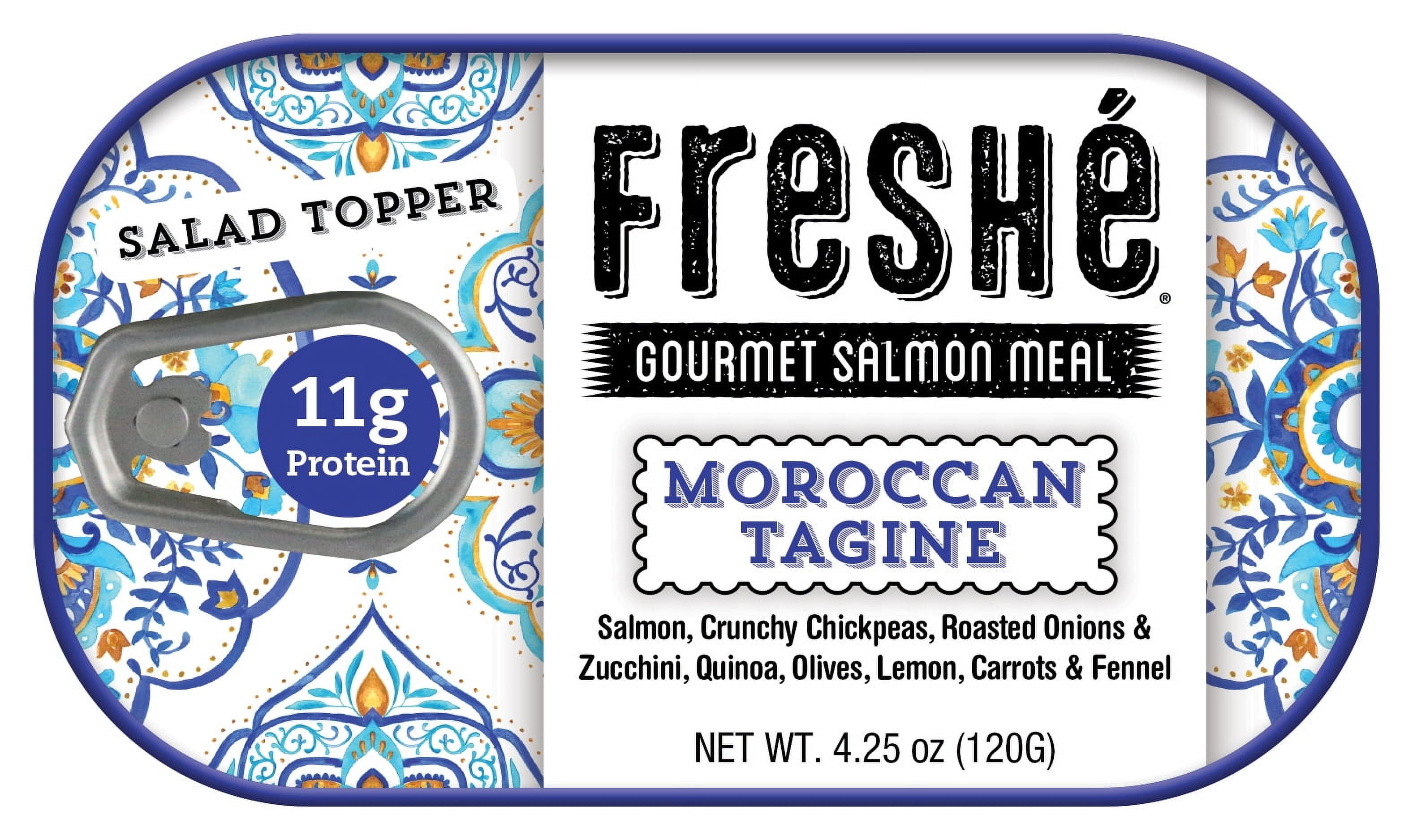 (2 pack) Freshe Moroccan Tagine, Gourmet Salmon Meal, 4.25 Ounce Can