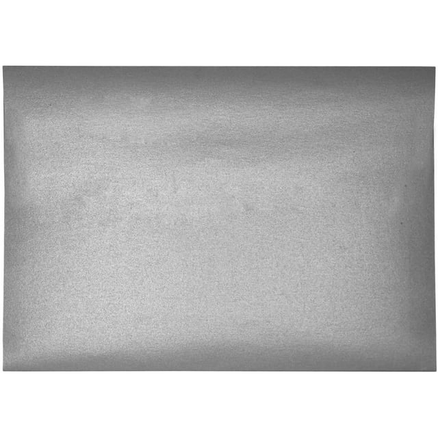 Darling Souvenir Invitation Envelopes, Straight-Flap, Self-Adhesive, 4 3/8 x 5 3/4, Metallic-Silver, 100 Count
