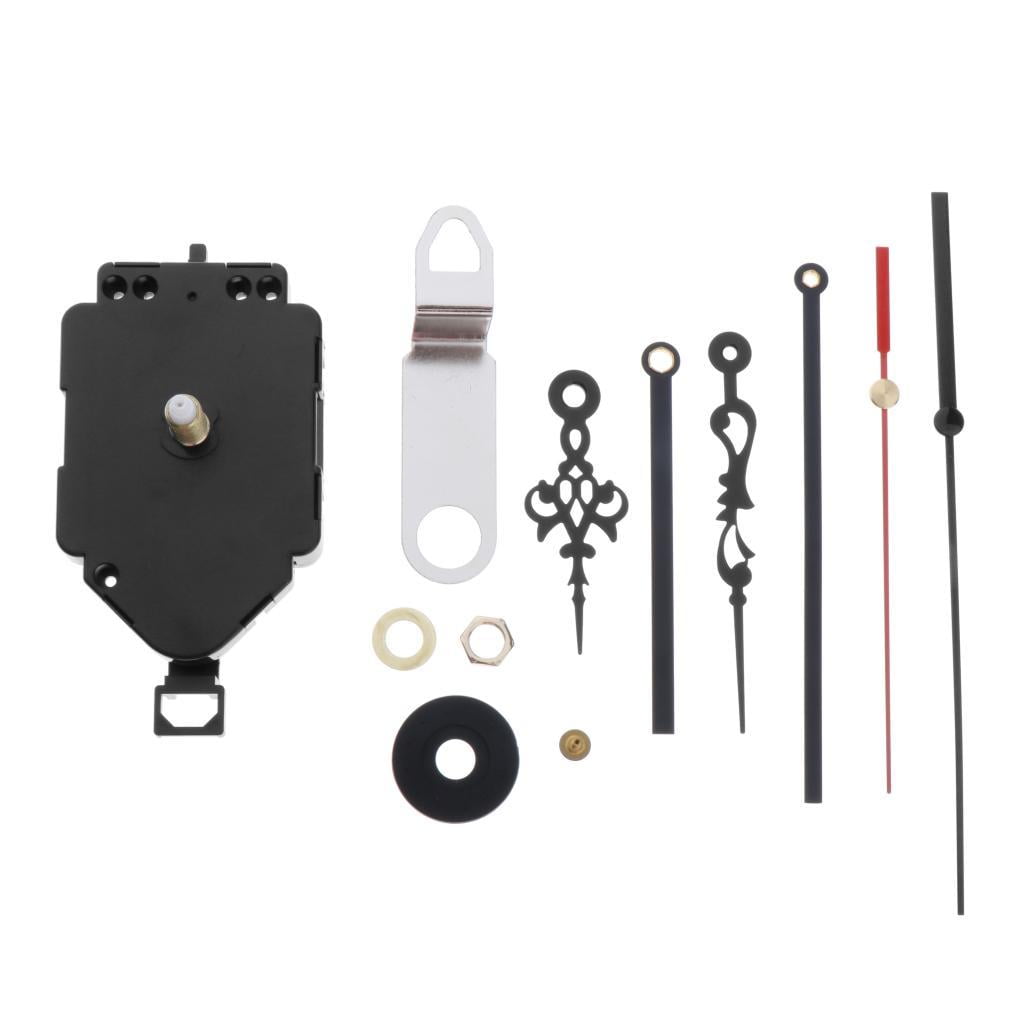 GUOOL 2x Quartz DIY Wall Pendulum Clock Movement Mechanism Parts Replacement with 2Different Pairs of Hands, 0.43 Inch Dial Thickness