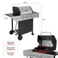 thumbnail image 3 of Royal Gourmet SG4003B 4-Burner BBQ Propane Gas Grill, 34,000 BTU for Patio Garden Barbecue, 3 of 15