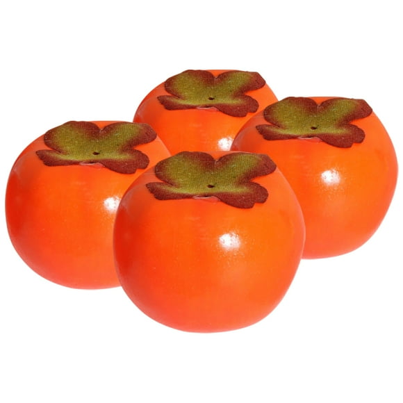STRANDCHIC 4Pcs Orange Foam Persimmon Model Simulated Fruit Ornament for Home Decoration