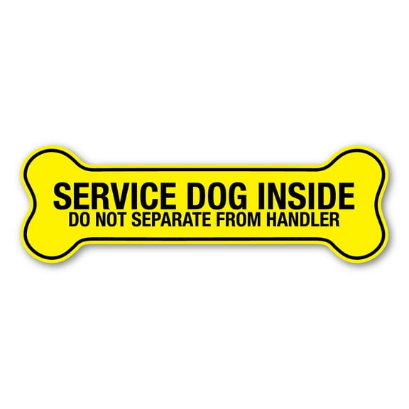 Service Dog Inside Yellow Bone Magnet