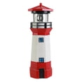 thumbnail image 1 of Faro con energía solar, faro solar respetuoso con el medio ambiente, ahorro de energía, con baliza giratoria para decoración de jardín, color rojo, 1 of 10