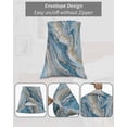 thumbnail image 7 of Blue Marble Pillow Covers King Size 2 Pack, Modern Contemporary Luxury Yellow Soft Bed Throw Pillowcases Breathable Cooling Long Lumbar Body Pillow Sham Cover for Bed Sofa 20''x36'', 7 of 7