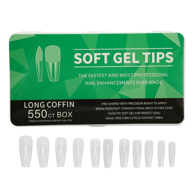 False Nails Tips,550 Pcs Nail Tips Long Nail Tips Press On Nail Tips Built for the Future