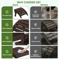 thumbnail image 4 of SERWALL HDPE Outdoor Ottoman Set of 2,Patio Folding Footstool Set for Adirondack Chairs,Coffee, 4 of 8