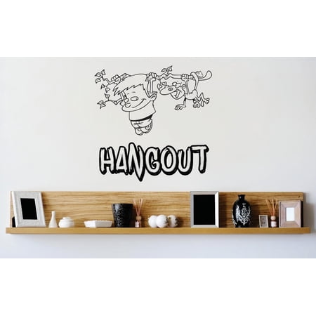 Home Wall Decals Hangout Hanging From Tree Bedroom Stickers DIY Removable Originality Stickers - Size: 27 In x 27 In