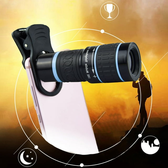 Lente para teléfono móvil 18x Fotografía HD externa Lente telescópica inteligente de enfoque ajustable Binoculares para teléfono celular
