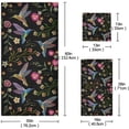 thumbnail image 3 of 3 Piece Bath Towel Set, Soft Bathroom Towels Beautiful Hummingbirds Exotic Flowers Towels Fashion Print Quality Towels (Set of 3, 1 Bath Towel, 1 Hand Towel & 1 Washcloth) Washcloth Gift, 3 of 7