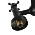 thumbnail image 5 of Retro Black Bathroom Kitchen Faucet Center Wall Mount 2 Handle Sink Mixer Tap, 5 of 10