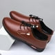 thumbnail image 1 of Zapatos formales de cuero para hombre, zapatos informales de negocios, zapatos de suela suave con cordones, zapatos deportivos ligeros, zapatos transpirables, 1 of 4