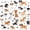 White Brown, variant on Homewish Cartoon French Bulldog 7-Piece Twin Bedding,Pink Purple Roses Bedding Comforter Set,White,Polkadot Reversible