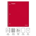 thumbnail image 2 of Staples Accel Durable Poly Cover 1 Sub Notebook Wide Ruled 8" x 10-1/2" Red 919365, 2 of 4