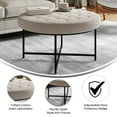 thumbnail image 4 of Flash Furniture Ashton Linen Tufted Ottoman Gray/Black Frame (WXTY104GRYLNBLK), 4 of 13