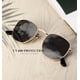 thumbnail image 4 of Gafas de sol KALIYADI cuadradas polarizadas con montura metálica UV400, paquete de 2, 4 of 6