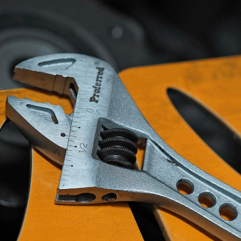 Proferred T06002 Tiger Paw Adjustable Wrench with Padded Handle, Matt, 6"