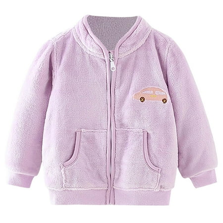 

Funicet Winter Coat for Toddler Polar Fleece Jacket Baby Boys Girls Autumn Winter Zip-up Lightweight Long Sleeve Jacket Warm Outerwear