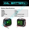 thumbnail image 4 of Batería XML Ni-MH de 7,2 V 3000 mAh para iRobot Braava 380 380T 390, 4 of 7