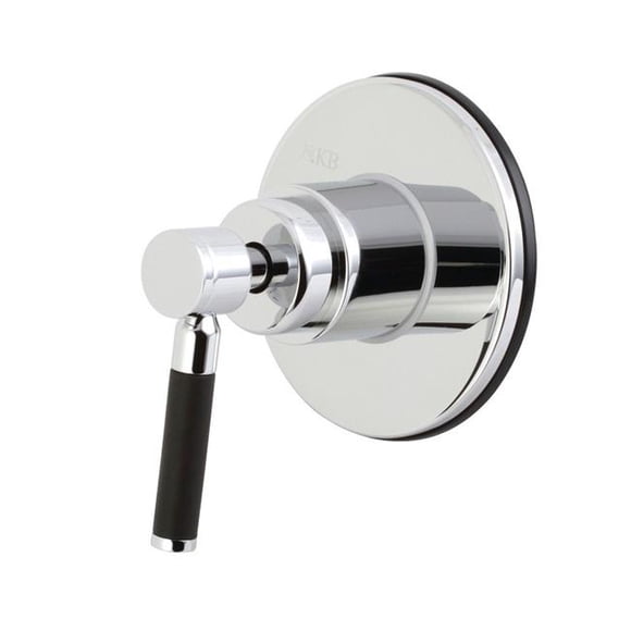 Kingston Brass KS3031DKL Concord Valve de Dérivation Trois Voies avec Poignée Unique et Plaque Ronde, Chrome Poli