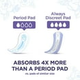 thumbnail image 3 of Always Discreet Pads, Bladder Protection, Long Length, Moderate Absorbency 54 ea, 3 of 9