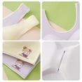 thumbnail image 6 of 5 PCS Padded Bras for Girls Comfy Seamless Bra U Back Thin Printed Cute Girls Underwear Bralette, Multi-Pack, L, 6 of 7