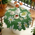 thumbnail image 4 of Round Tablecloth 60 Inch Table Cover Daisy Wrinkle Free Kitchen Dining, 4 of 5