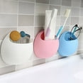 thumbnail image 2 of Silicone Toothbrush Holder Toothpaste Razor Holder Bathroom Organizer Storage Wall Mounted Small Toiletry Items,Toothbrush Sucker Holder Suction Cup Organizer Rack, 2 of 8