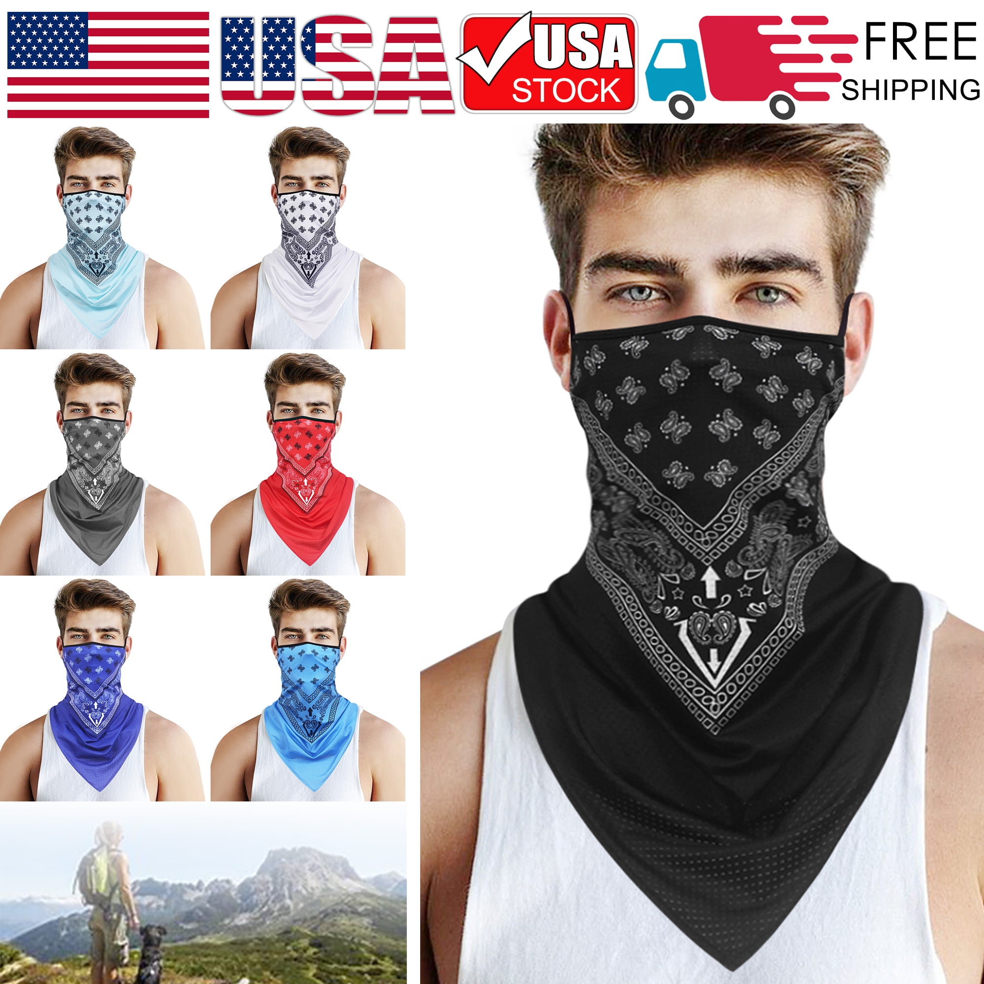 UV Protection Neck Gaiter Cover Scarf Bandanas Quick-dry Mesh Cycling Hiking