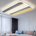 thumbnail image 2 of Yellow Morocco Magnetic Fluorescent Light Covers for Ceiling Lights 2 x 4 Feet, Geometric Grey Stripes Modern Office Classroom Kitchen Drop Ceiling Light Covers Lighting Filters Shade Panel 3 Packs, 2 of 9